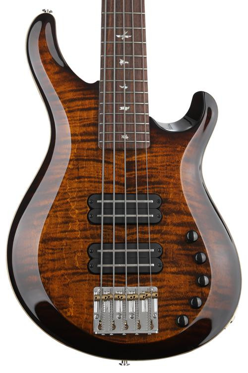 PRS Grainger 5String Bass Guitar Black Gold Smokeburst with Rosewood