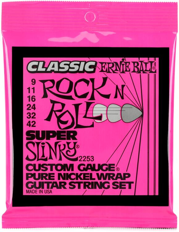 Ernie Ball 2253 Super Slinky Classic Rock N Roll Electric Guitar