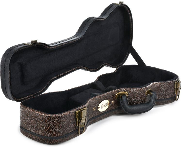 Luna Tooled Leather Ukulele Hard Case Concert Sweetwater