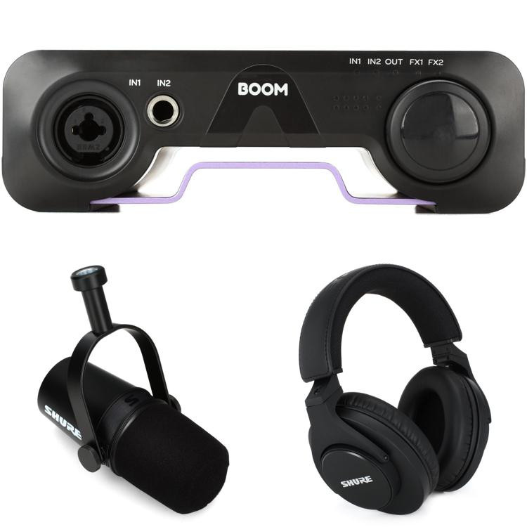 MV7+ And Gator Mini Boom Desktop Stand
