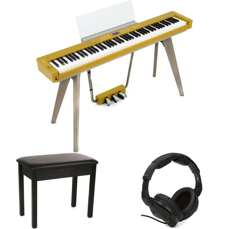 Casio PXS7000 Digital Piano Essentials Bundle Harmonious Mustard