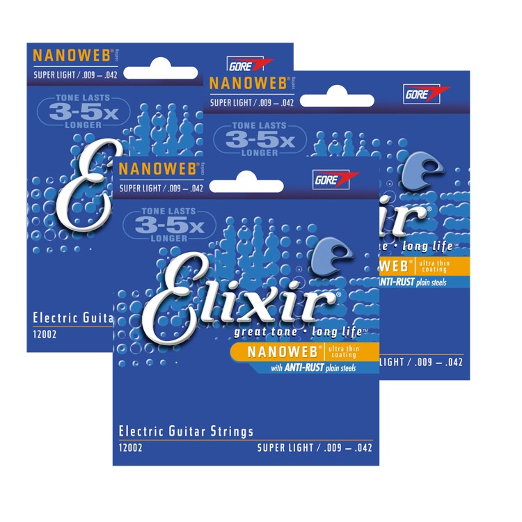 Elixir Strings Nanoweb Electric Strings Pro Pack .009.042 Sweetwater