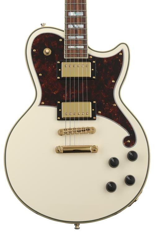 D'Angelico Deluxe Atlantic Electric Guitar Vintage White Sweetwater