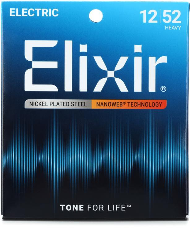 Elixir Strings 12152 Nanoweb Electric Guitar Strings .012.052 Heavy
