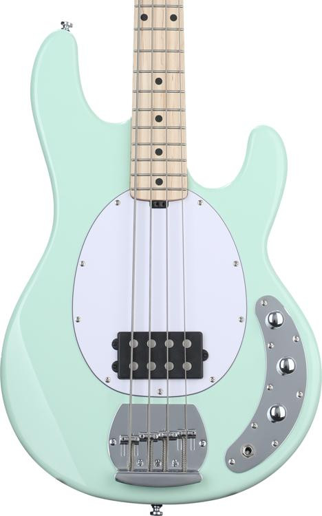 Bajo StingRay RAY4 Verde Menta - 4 Cuerdas, Electrónica Activa, Pastilla Cerámica