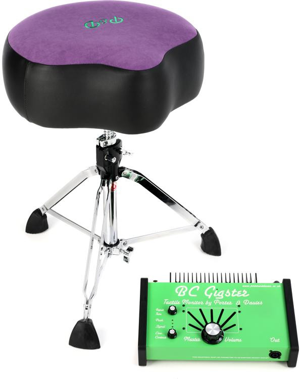 Porter & Davies Gigster Tactile Drum Monitor with Saddle Throne Top and