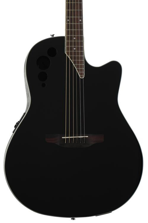 Ovation Applause AE44II Elite, Middepth bowl AcousticElectric Guitar Black Sweetwater