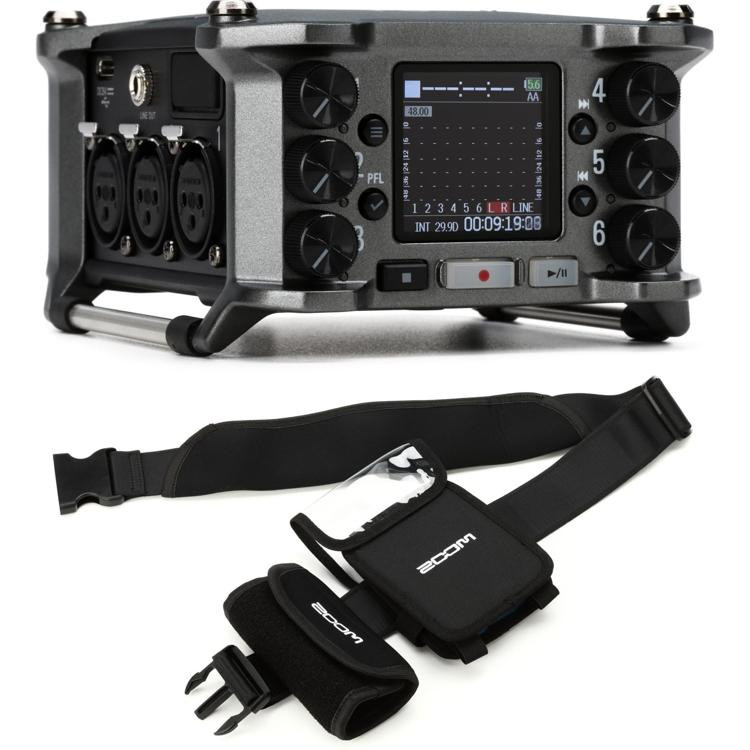 Zoom F6 Multitrack Field Recorder and Case Bundle Sweetwater