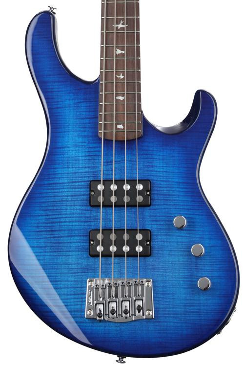 PRS SE Kingfisher Bass Guitar Faded Blue Wrap Around Burst Sweetwater