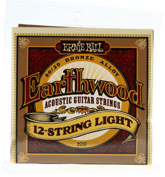 Ernie Ball 2010 Earthwood 80/20 Bronze Acoustic Guitar Strings - .009 ...