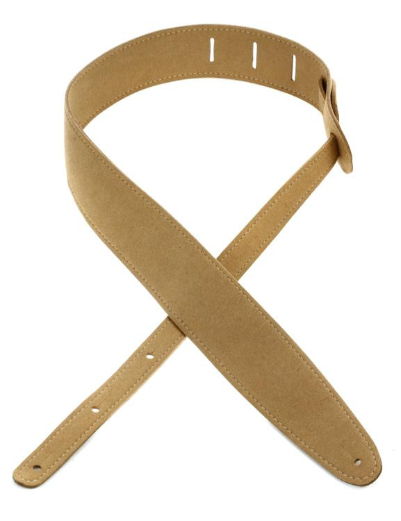 LM Products Vegan Guitar Strap with Weave Tail Tan Sweetwater