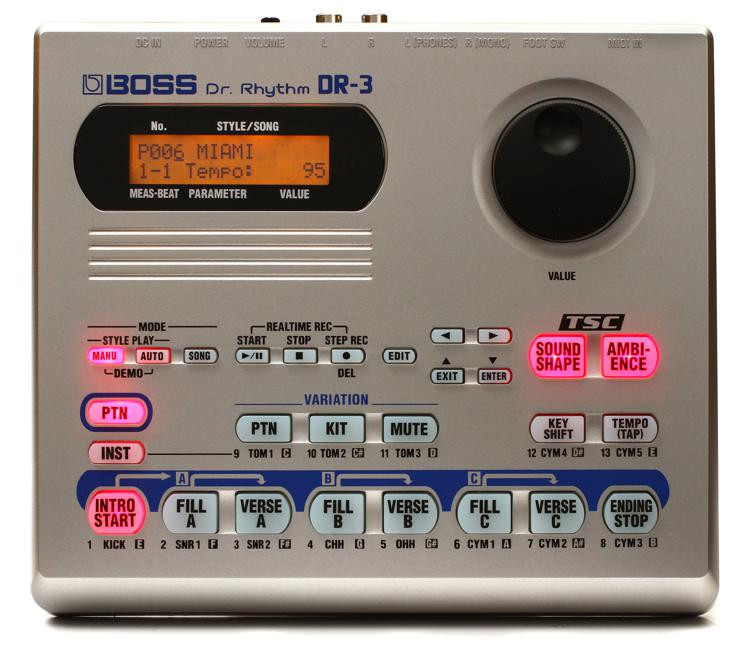 Boss DR3 Dr. Rhythm Drum Machine Sweetwater