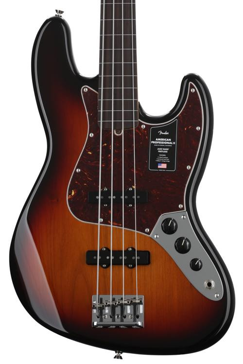 Fender American Professional Ii Jazz Bass Fretless 3 Color Sunburst With Rosewood Fingerboard 4950