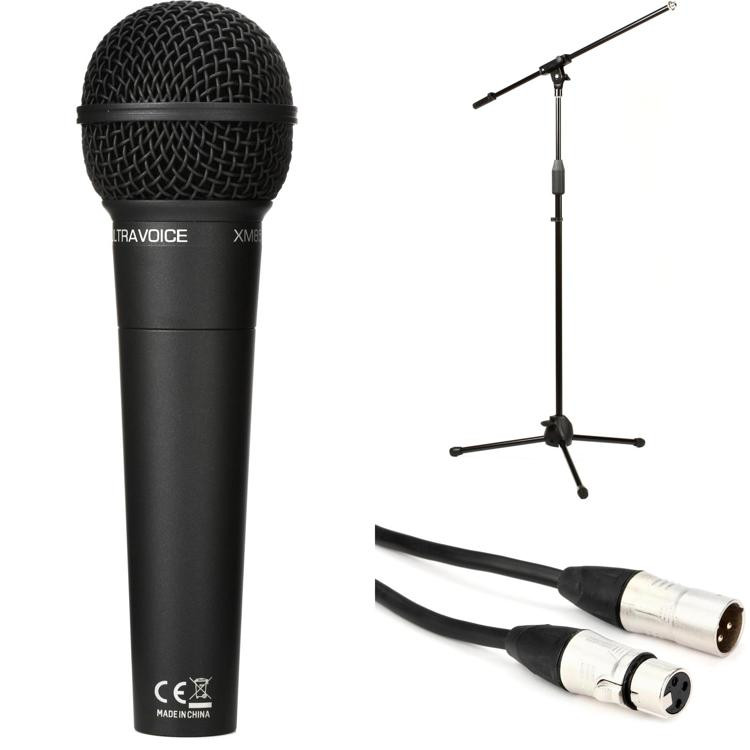 Behringer XM8500 Cardioid Dynamic Vocal Microphone Bundle With Stand ...