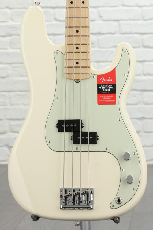 Fender American Professional Precision Bass Olympic White With Maple Fingerboard Sweetwater 7864