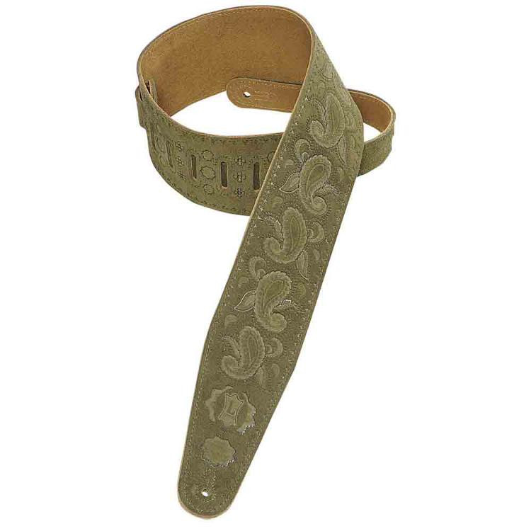 Levy's PMS44T03 Suede Guitar Strap Green Sweetwater
