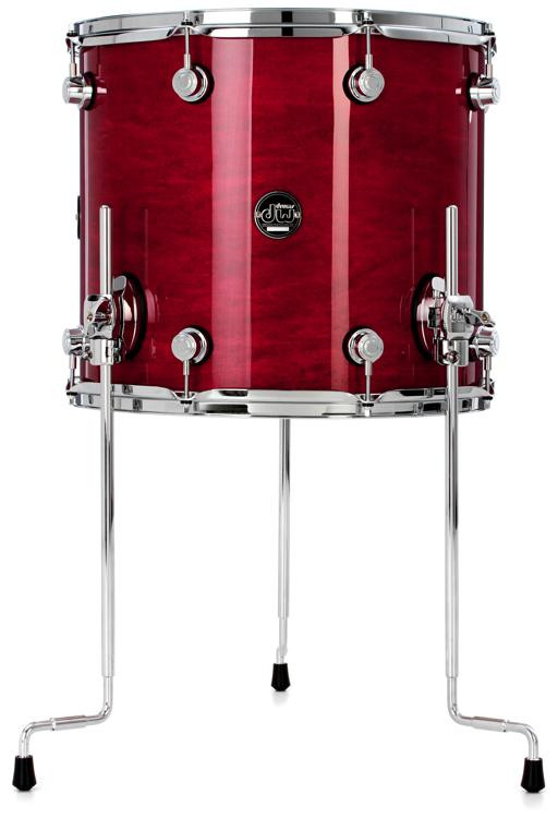 Dw Performance Series Floor Tom 14 X 16 Inch Cherry Stain Lacquer Sweetwater 