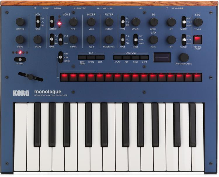 monologue Analog Synthesizer Blue Sweetwater