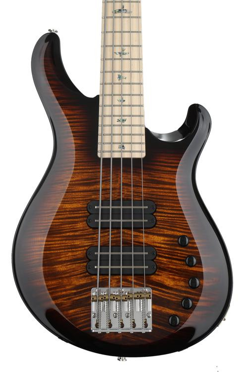 PRS Grainger 5String Bass Guitar Black Gold Wrap Burst 10Top with