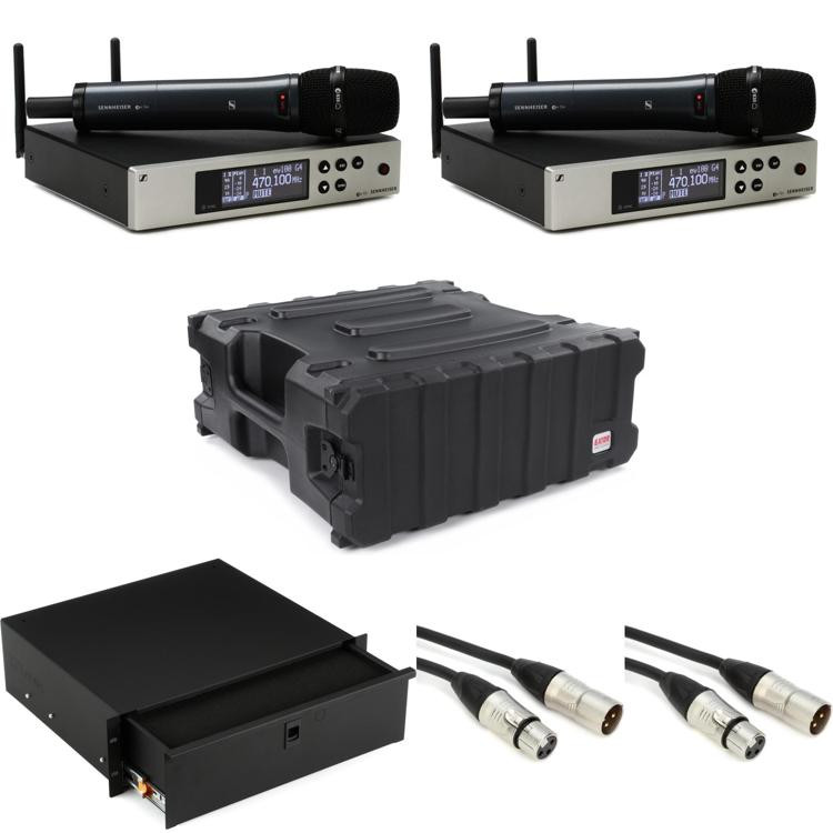 Sennheiser EW 100 G4835S Dual Wireless Handheld Mic Bundle A1 Band