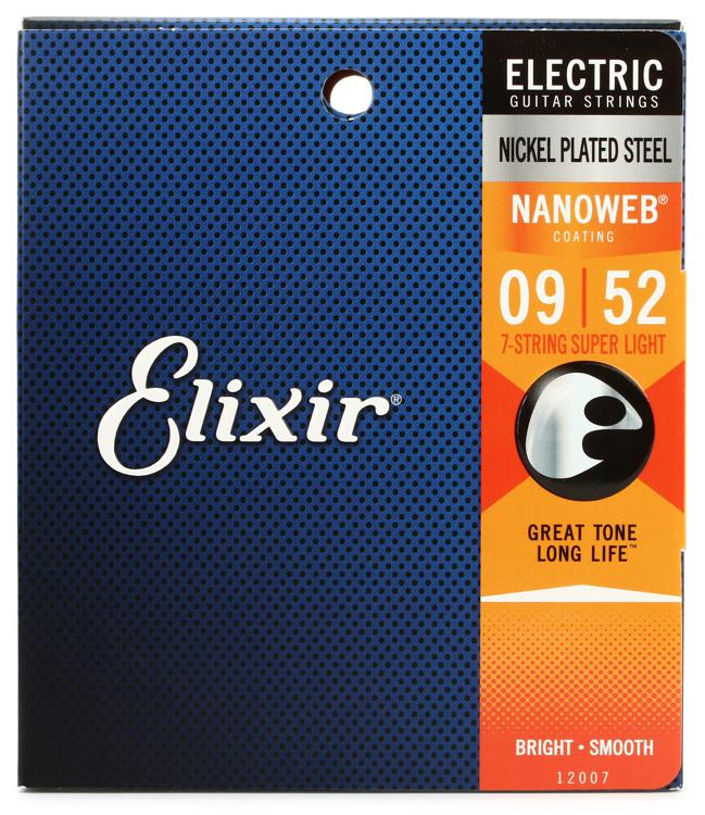 Elixir Strings 12007 Nanoweb Electric Guitar Strings .009.052 Super
