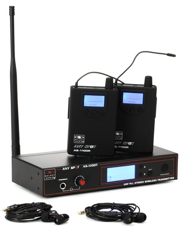 Galaxy Audio AS11002 Wireless InEar Monitor Twin Pack System P2