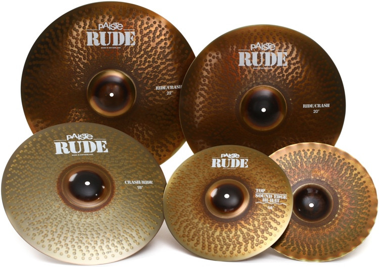 Paiste Rude Cymbal Set 142022 Inch With Free 18 Inch Crashride