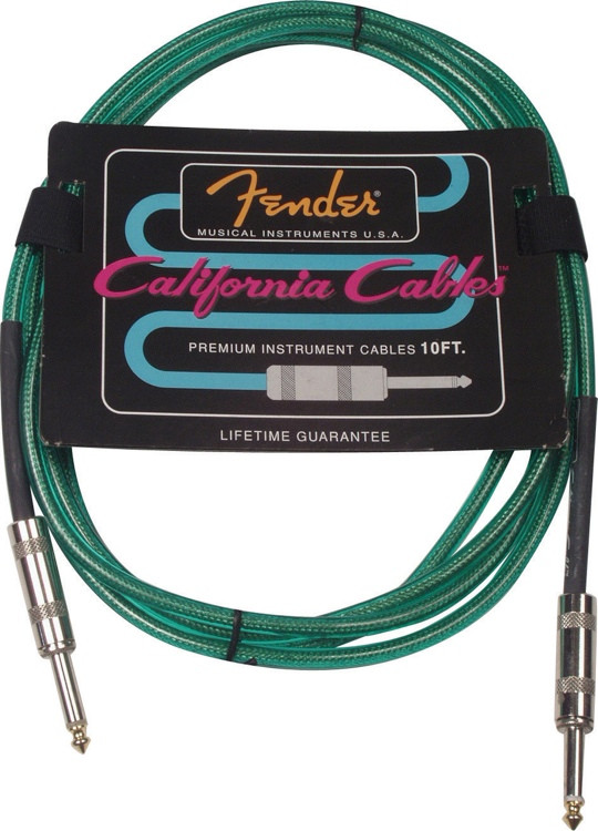 Fender 10' Guitar Cables Surf Green 10' Sweetwater