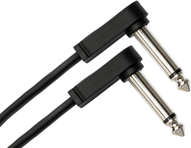 Hosa CFP106 Flat Guitar Pedalboard Patch Cable Right Angle to Right