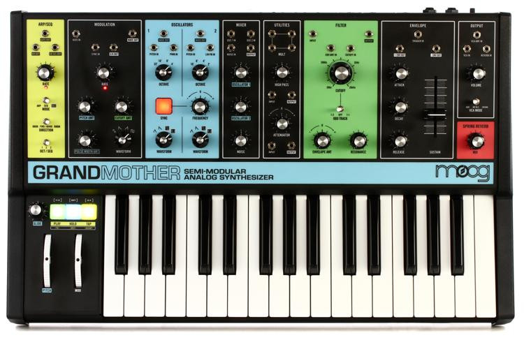 Moog Grandmother Semi-Modular Analog Synthesizer And Step Sequencer ...