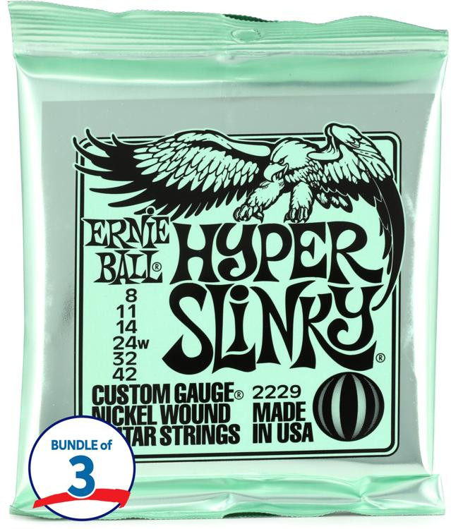 Ernie Ball 2229 Hyper Slinky Nickel Wound Electric Guitar Strings