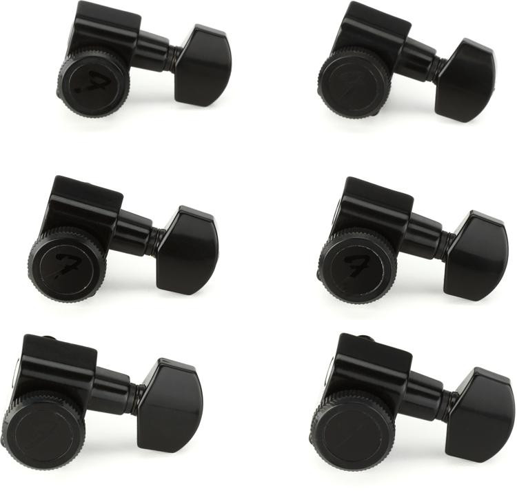 Fender Locking Stratocaster/Telecaster Tuning Machines - Black | Sweetwater