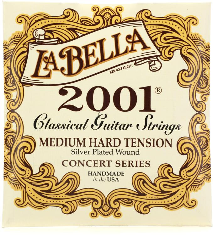 La Bella 2001 SilverPlated Wound Classical Guitar Strings Medium