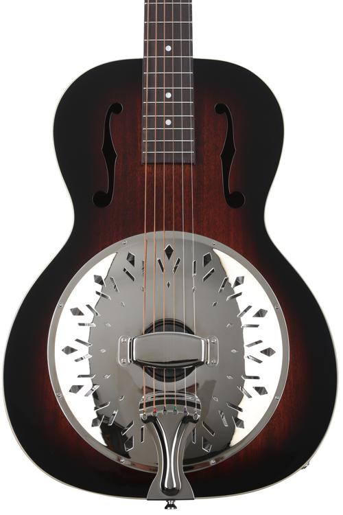 Recording King Rattlesnake Acousticelectric Small Body Resonator Guitar Gloss Sunburst