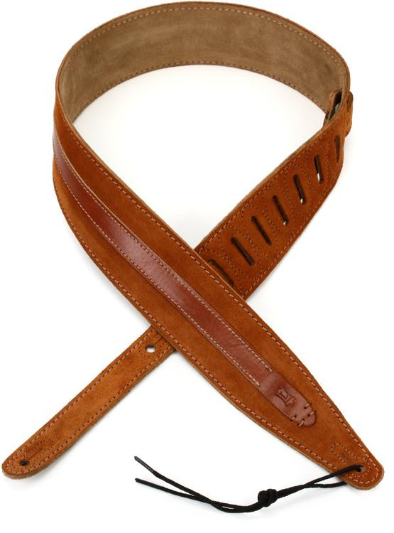 Levy's MS317BLA Suede Guitar Strap - Honey | Sweetwater