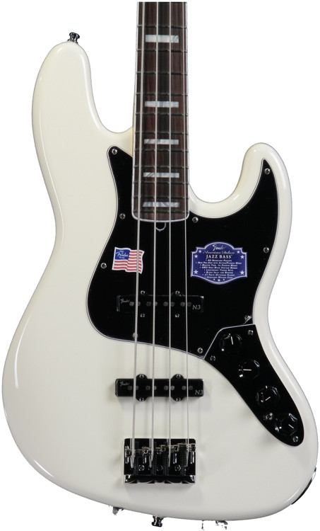 Fender American Deluxe Jazz Bass Olympic White Sweetwater 0803