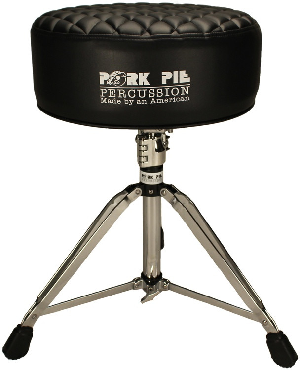 Pork Pie Percussion Deuce Series Round Drum Throne Black Diamond Tuck