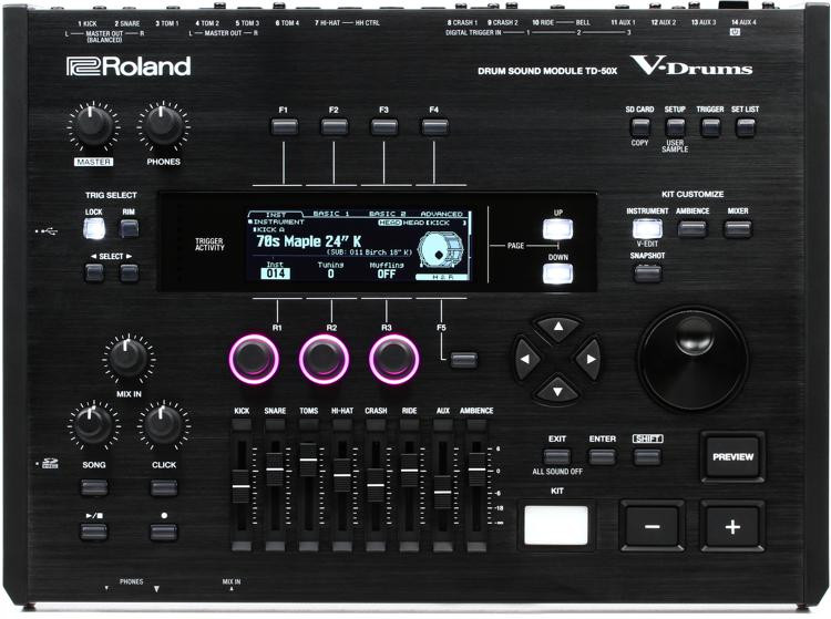 Roland VDrums TD50X Electronic Drums Sound Module Sweetwater
