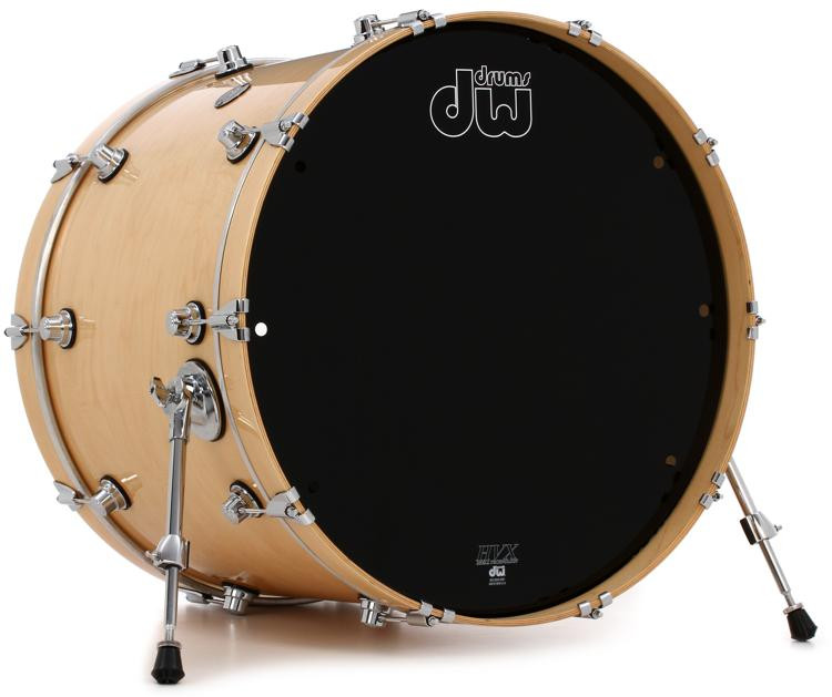 DW Performance Series Bass Drum 18 x 24 inch Natural Lacquer