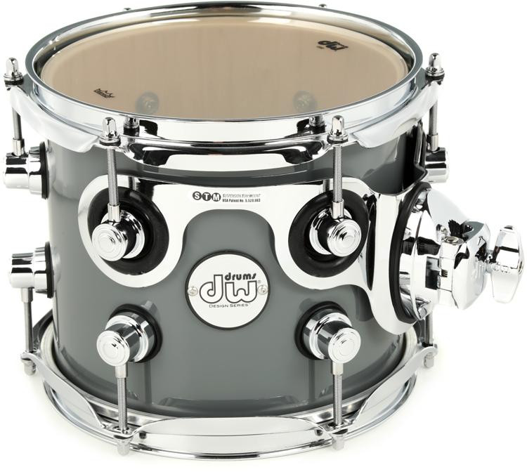 DW Design Series Rack Tom - 7-inch x 8-inch, Steel Grey | Sweetwater