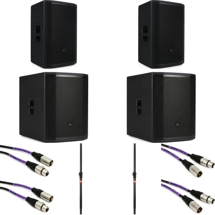 JBL PRX812W 12 inch Powered and PRX818XLFW 18inch Powered Subwoofer PA