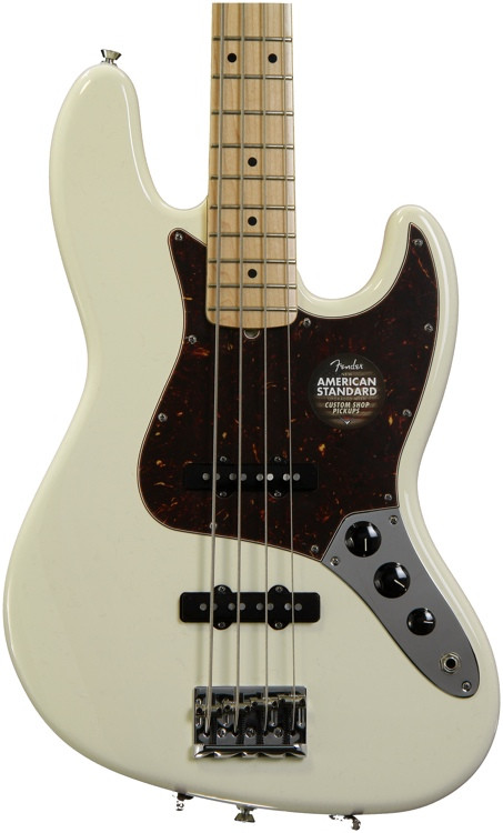 Fender American Standard Jazz Bass - Olympic White with Maple ...