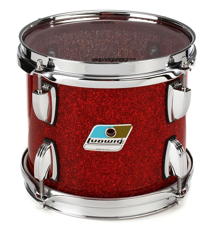 Ludwig Vistalite Tom 7" x 8" Red Sparkle Sweetwater