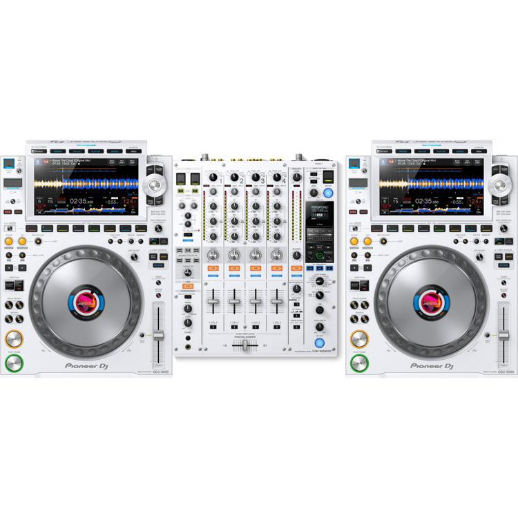 Pioneer DJ CDJ 3000 System with 2 CDJ 3000 MultiPlayers White, DJM 900