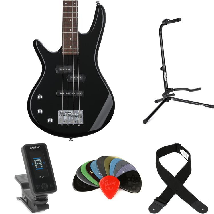 Ibanez miKro GSRM20 Lefthanded Bass Guitar Essentials Bundle Black