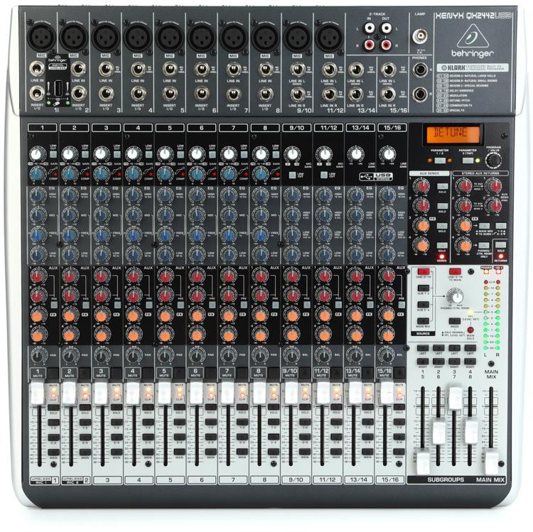 Behringer Xenyx QX2442USB Mixer with USB and Effects Sweetwater
