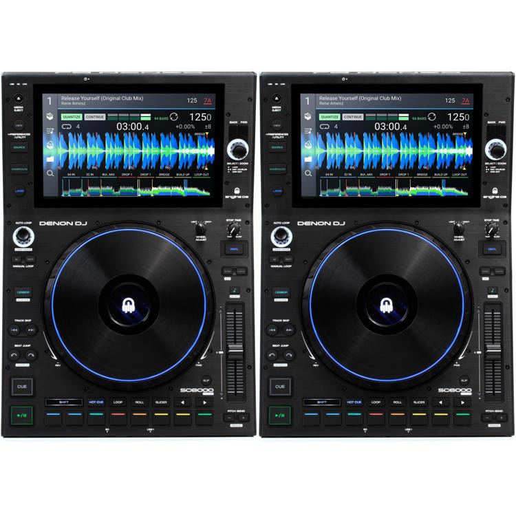 Denon DJ SC6000 Prime Professional DJ Media Player with Touchscreen and WiFi Pair Sweetwater