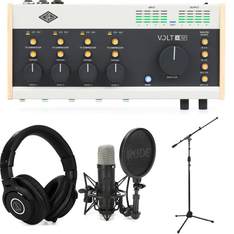 Universal Audio Volt 476P USBC Audio Interface and Rode NT1A Mic Bundle Sweetwater