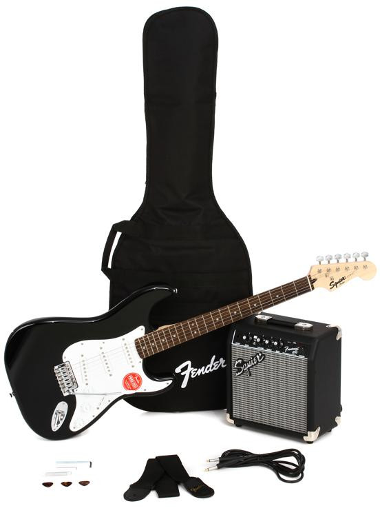 Squier Stratocaster Pack - Black | Sweetwater