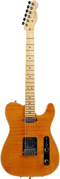 Fender Select Carved Top Telecaster - Maple Amber | Sweetwater